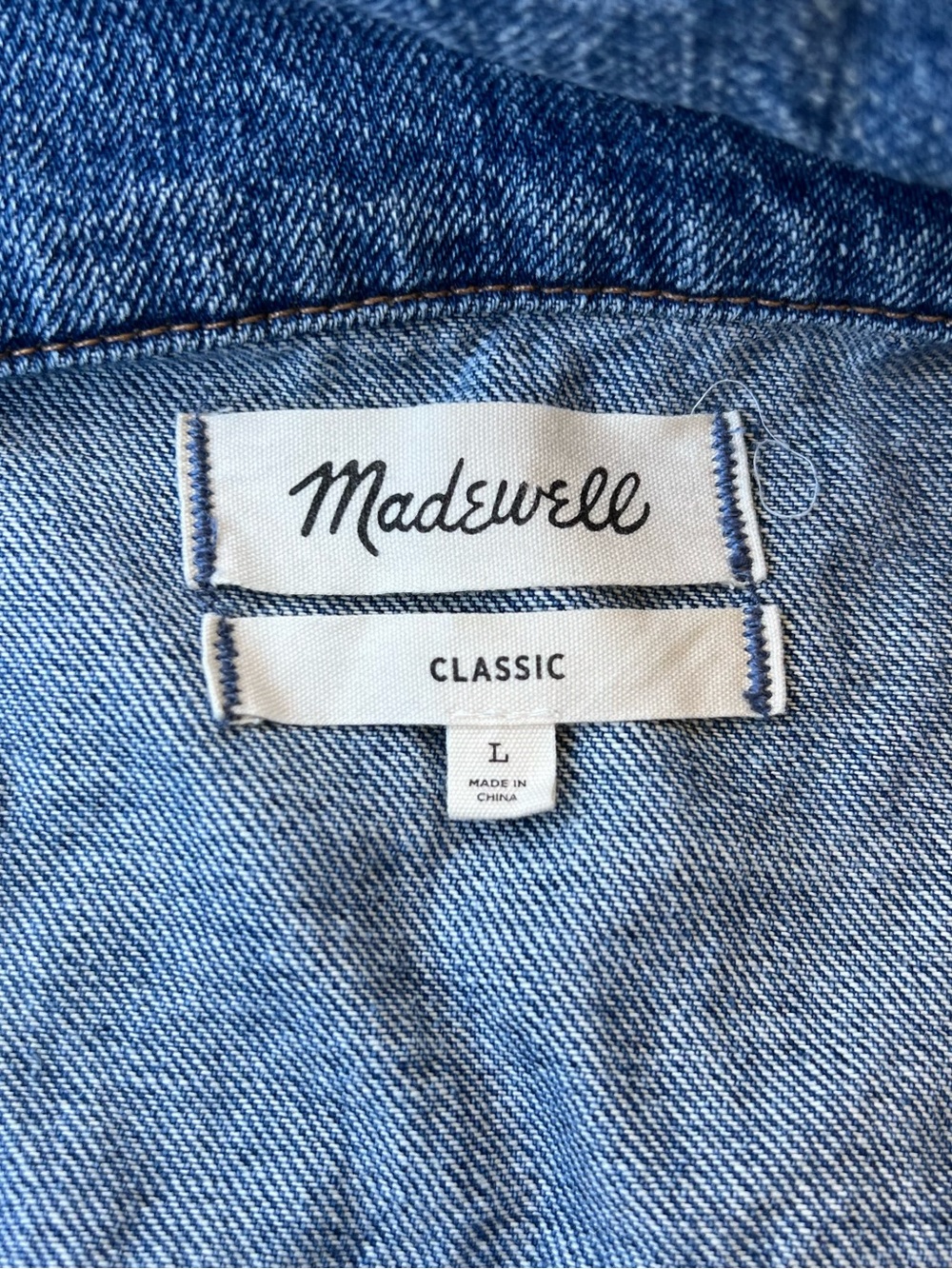Madewell Trucker Denim Jacket Medium Wash, Women’s Size Large - Picture 8 of 9